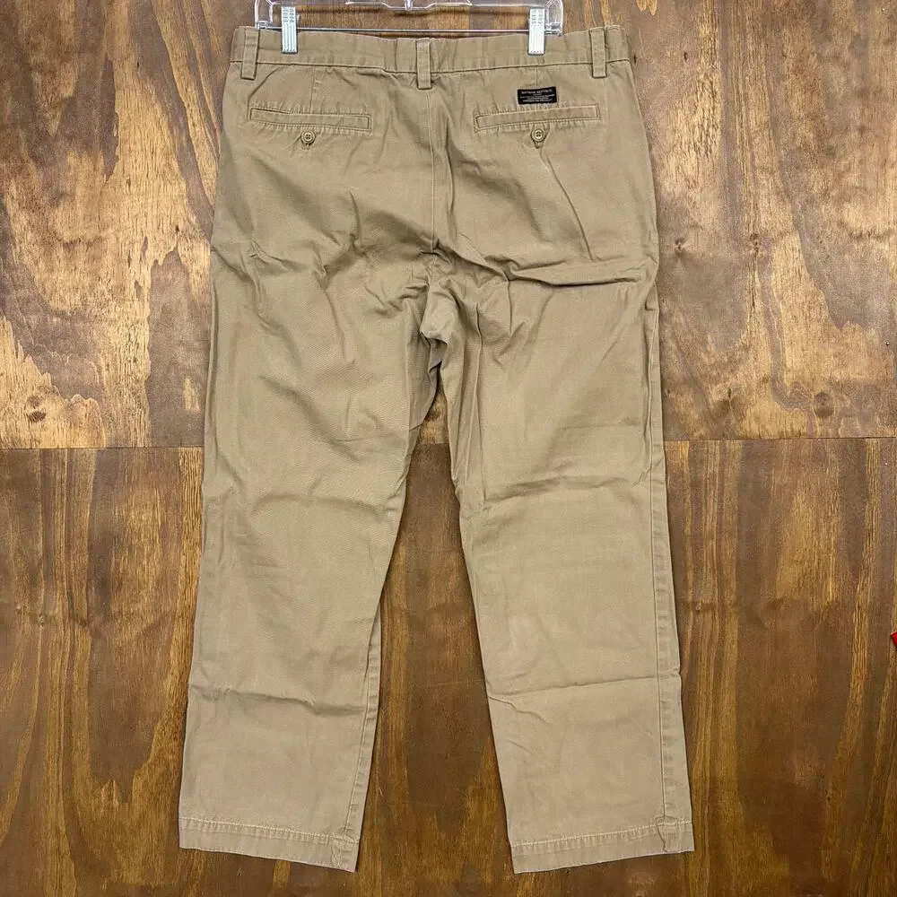 Banana Republic Mens Pants Brown Emerson Chino 100% Cotton 36x30 (36x28)